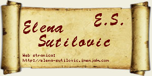 Elena Šutilović vizit kartica